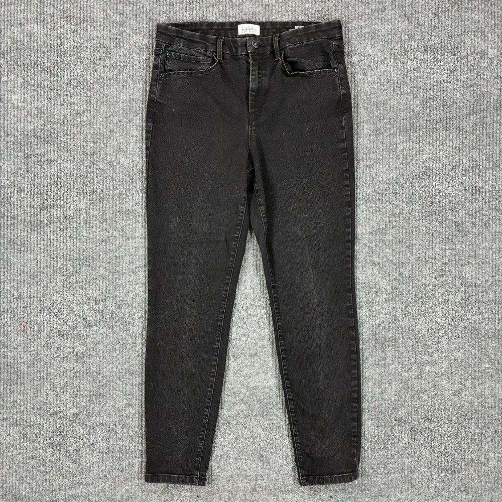 Nicole Miller New York SOHO High Rise Skinny Jeans Women Size 10 Black Stretch